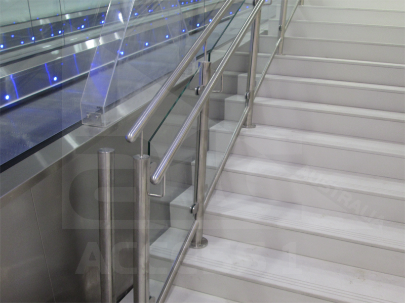 Custom-designed aluminium handrail